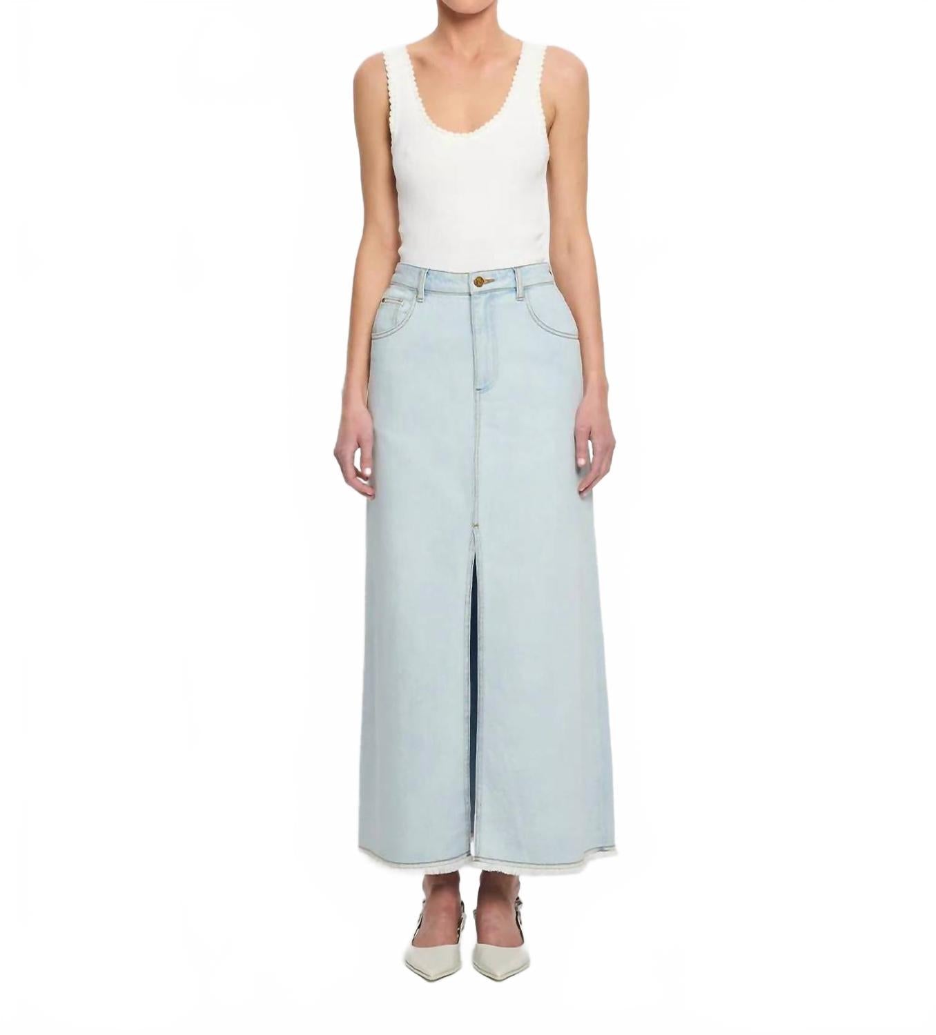 Zoya Skirt In Pale Indigo