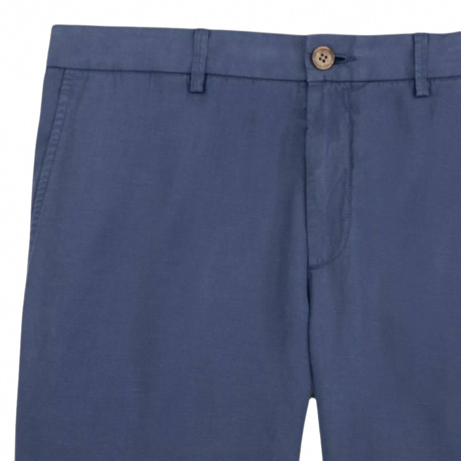Men's Linen Blend Shorts In Navy