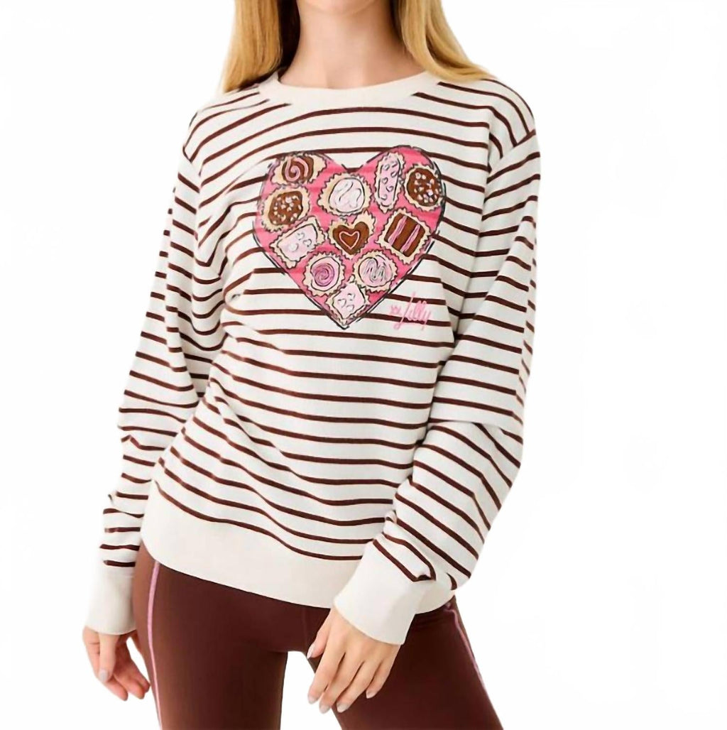 Ballad Long Sleeve Sweatshirt In French Roast Box Of Chocolate