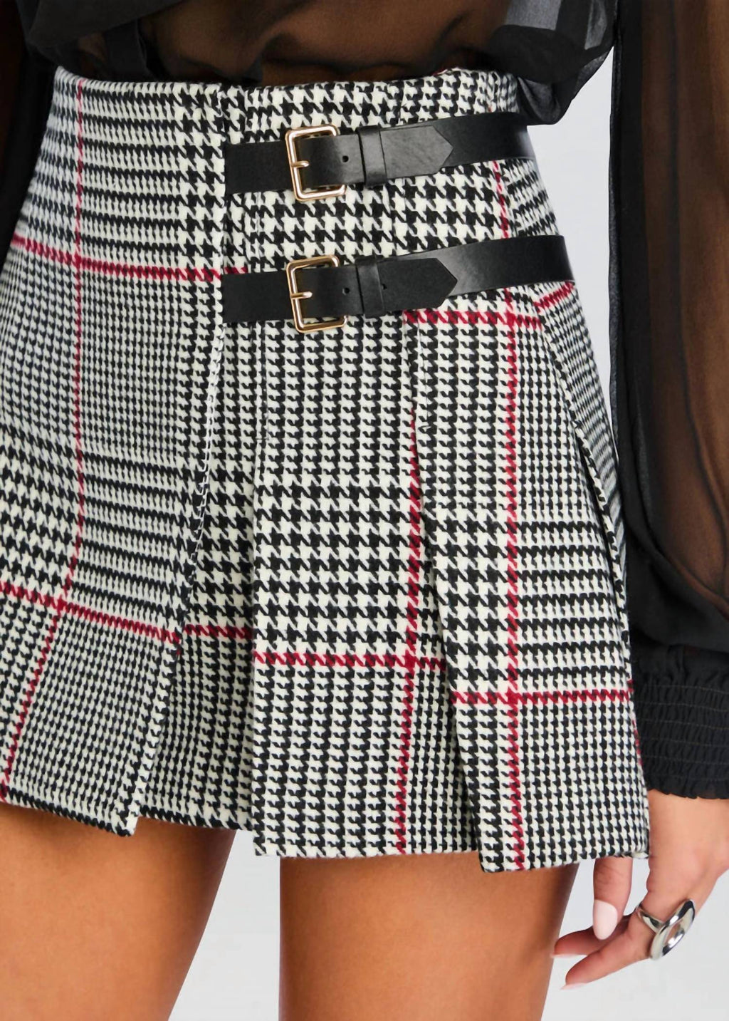 Farrimma Mini Skirt In Glen Plaid