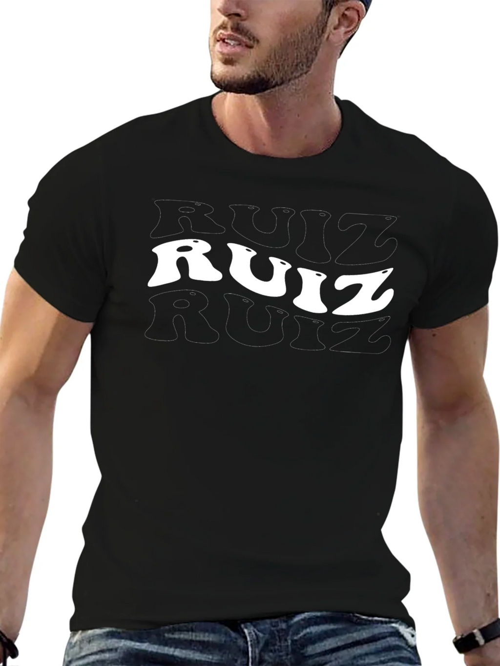 Retro Ruiz T-Shirt - Black Cotton Tee