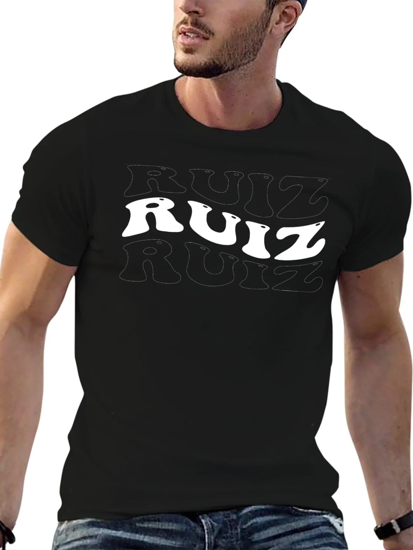 Retro Ruiz T-Shirt - Black Cotton Tee