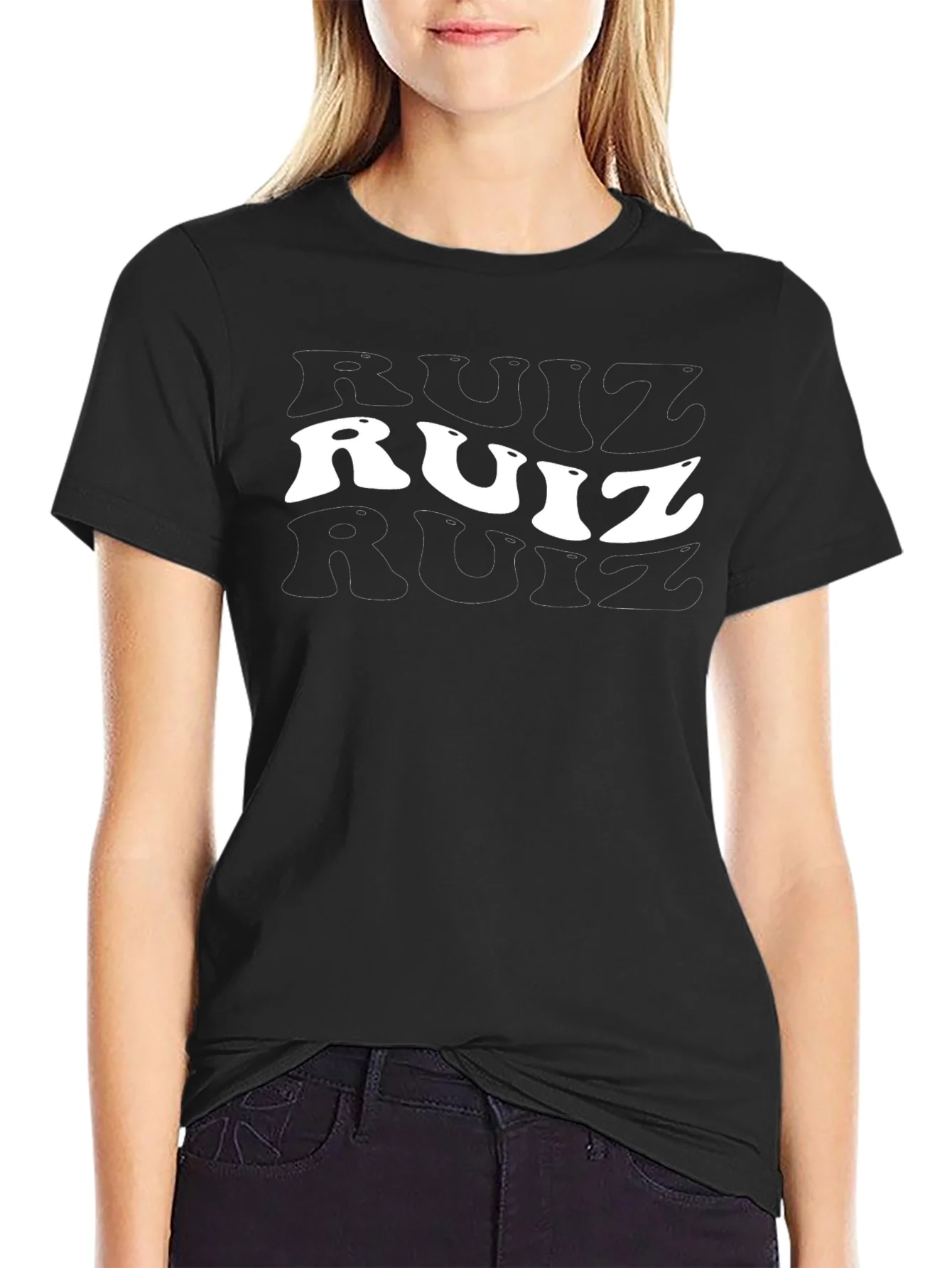 Retro Ruiz T-Shirt - Black Cotton Tee
