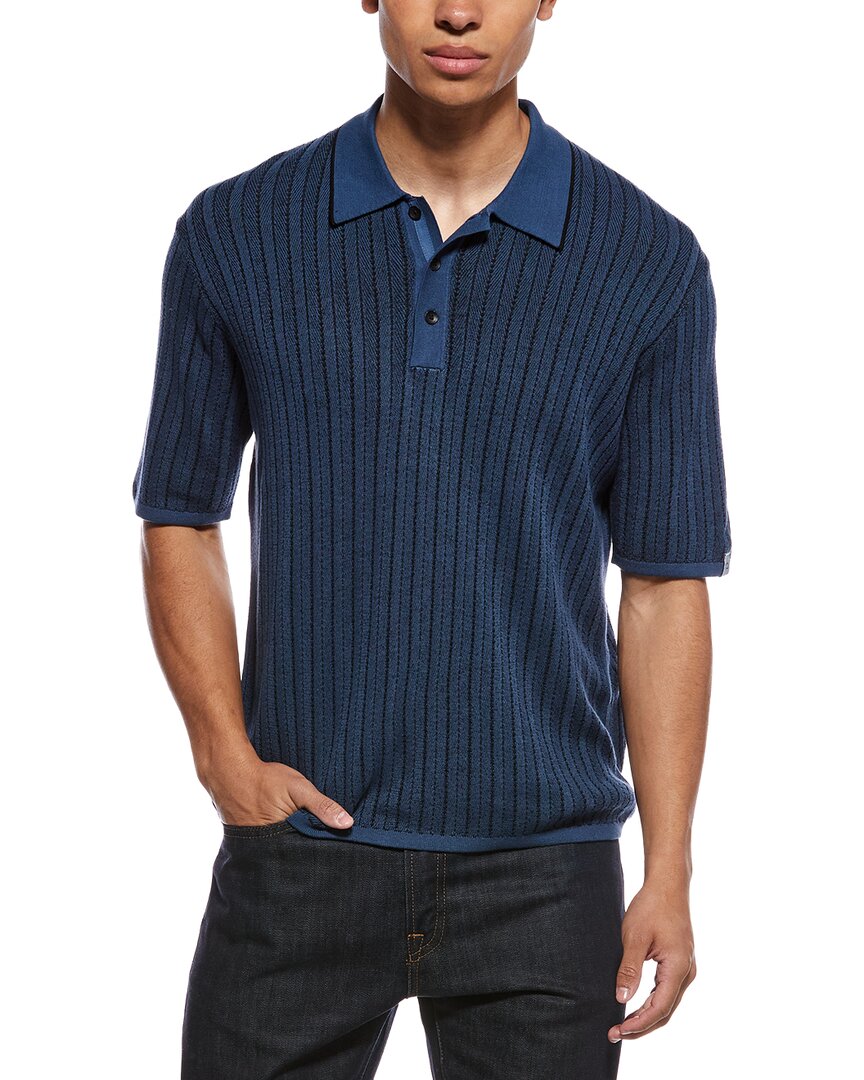rag & bone Harvey Garment Dyed Polo Shirt