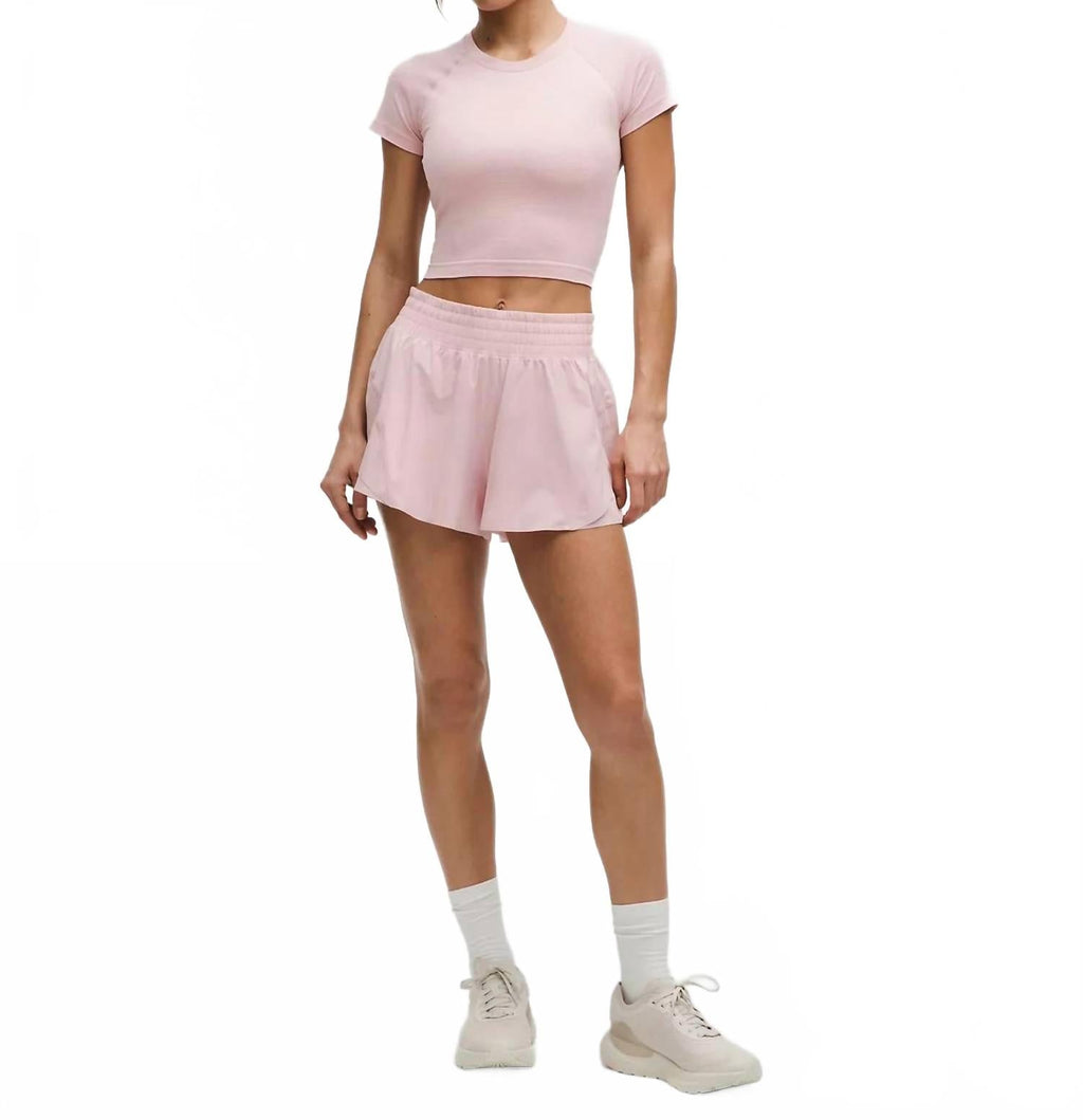 Shake It Out High Rise Running Short In Pink