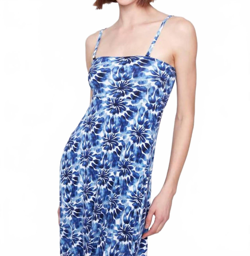Removable Straps Two Way Midi Skirt And Dress In Lily Print