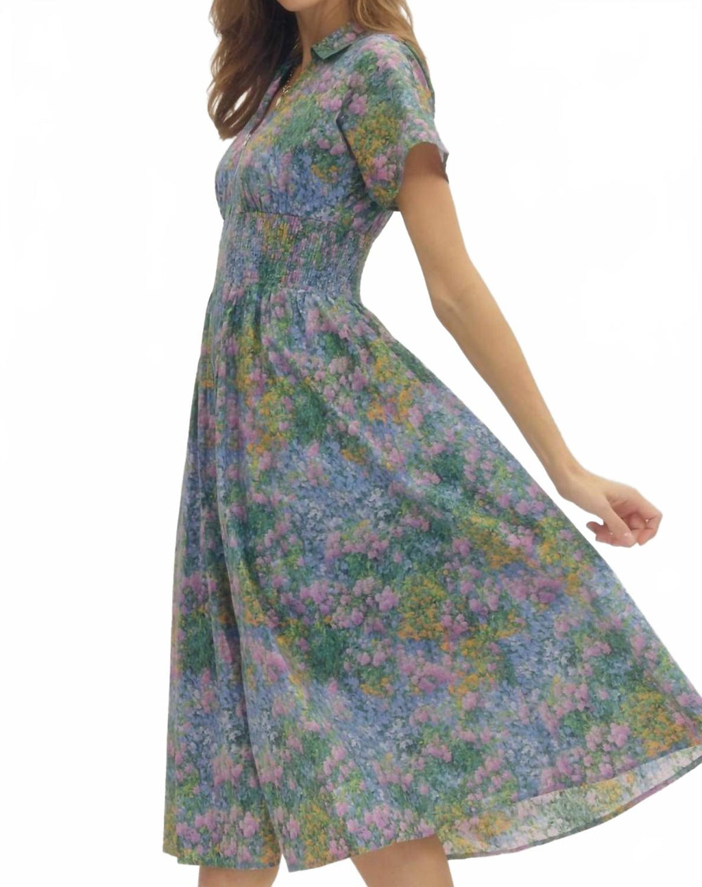 Take A Chance Midi Dress In Multicolor