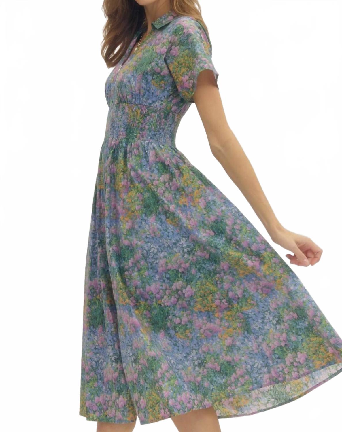 Take A Chance Midi Dress In Multicolor