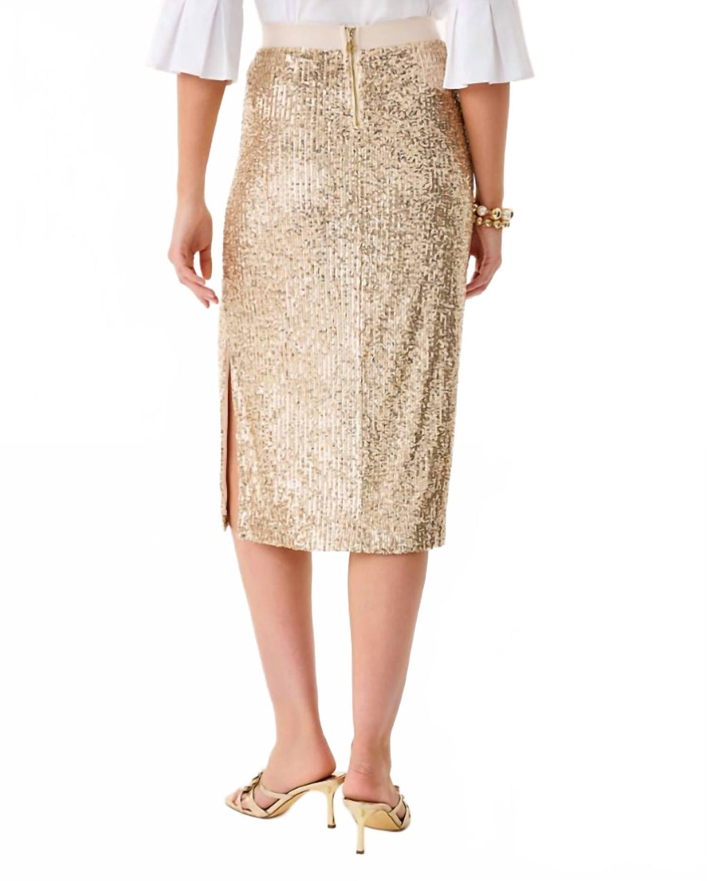 Kendrick Midi Skirt In Gold
