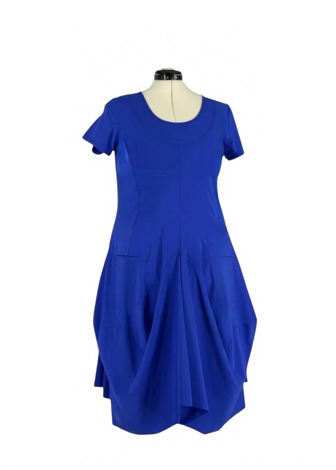 Tulip Skirt Midi Dress In Blue