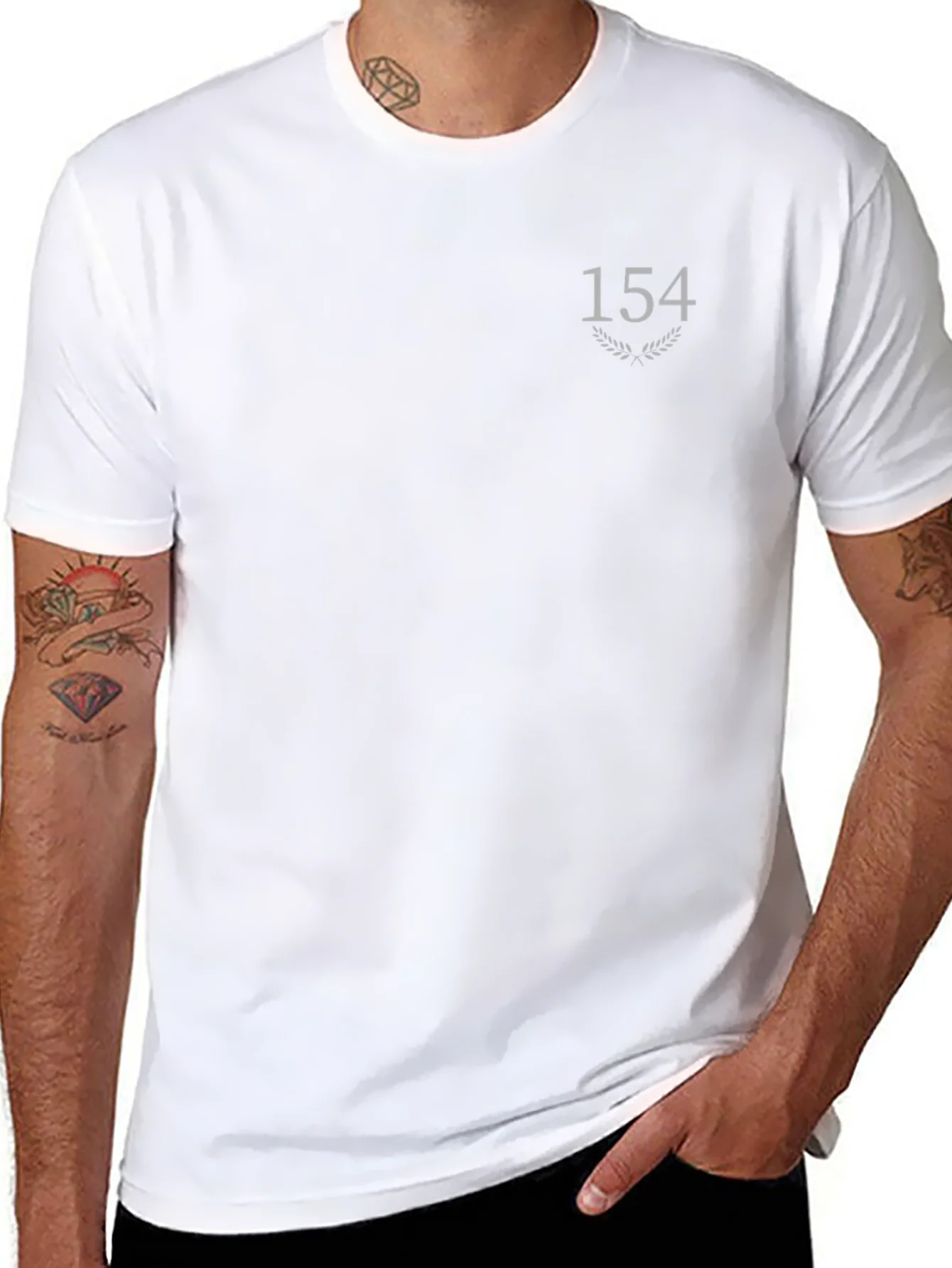 Black T-Shirt with 154 Graphic