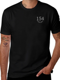 Black T-Shirt with 154 Graphic