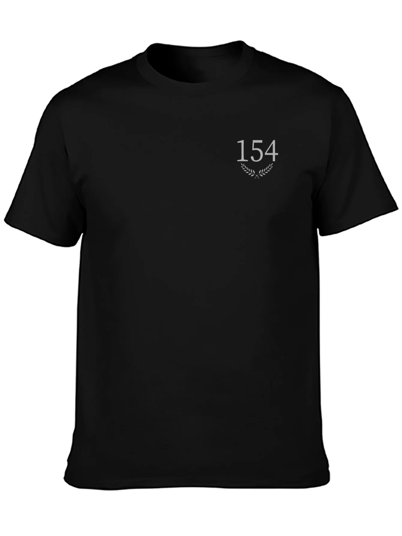 Black T-Shirt with 154 Graphic