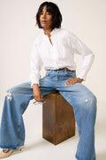 Women's Ruffle Neck Shirt