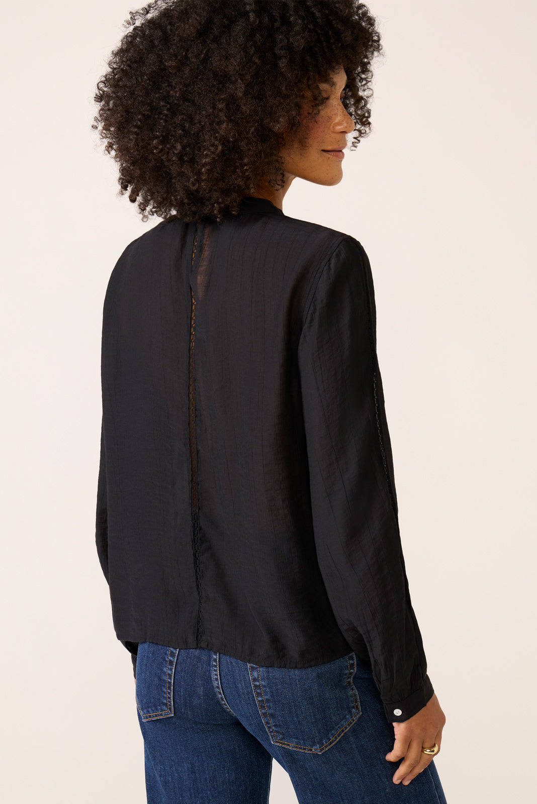 Women's Ladder Lace Trim Blouse