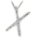 High-Polished 925 Sterling Silver Pendant with AAA Grade CZ in Clear