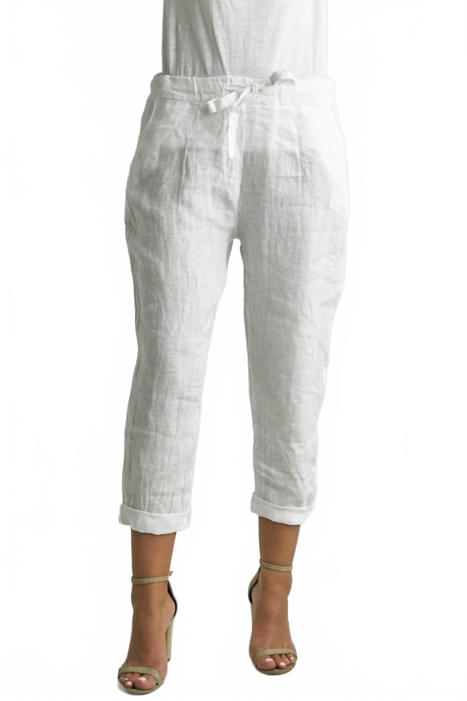 Hero Cropped Jogger Pants In White
