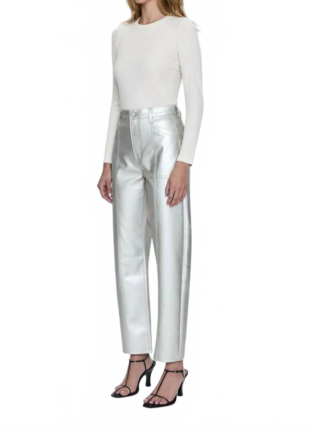 Taylor High Rise Arched Barrel Leg Pants In Party