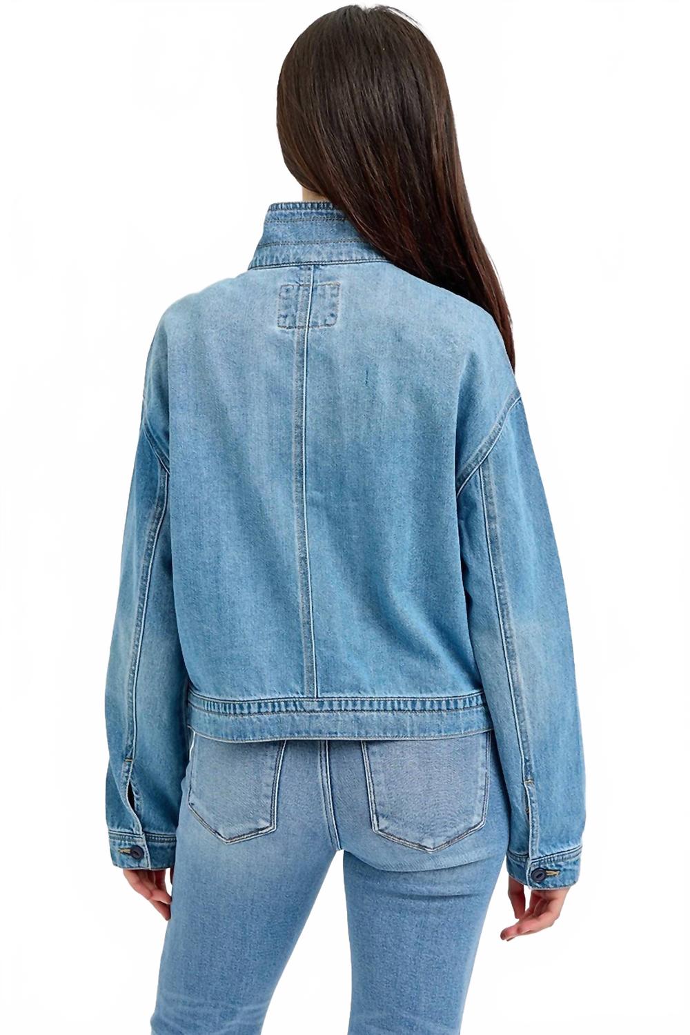 Sasha Pocket Denim Jacket In Blue