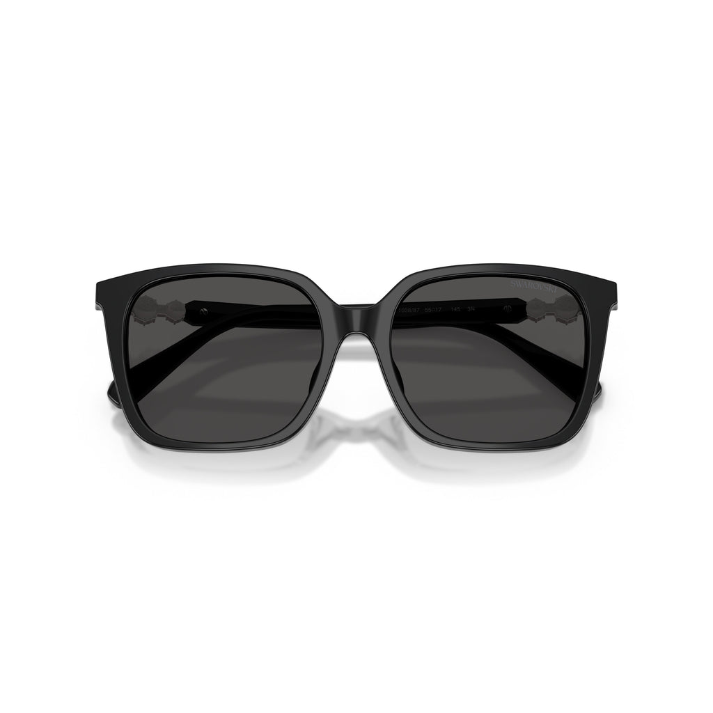 0Sk6053D Square Frame Acetate Sunglasses with Crystal Embellishments