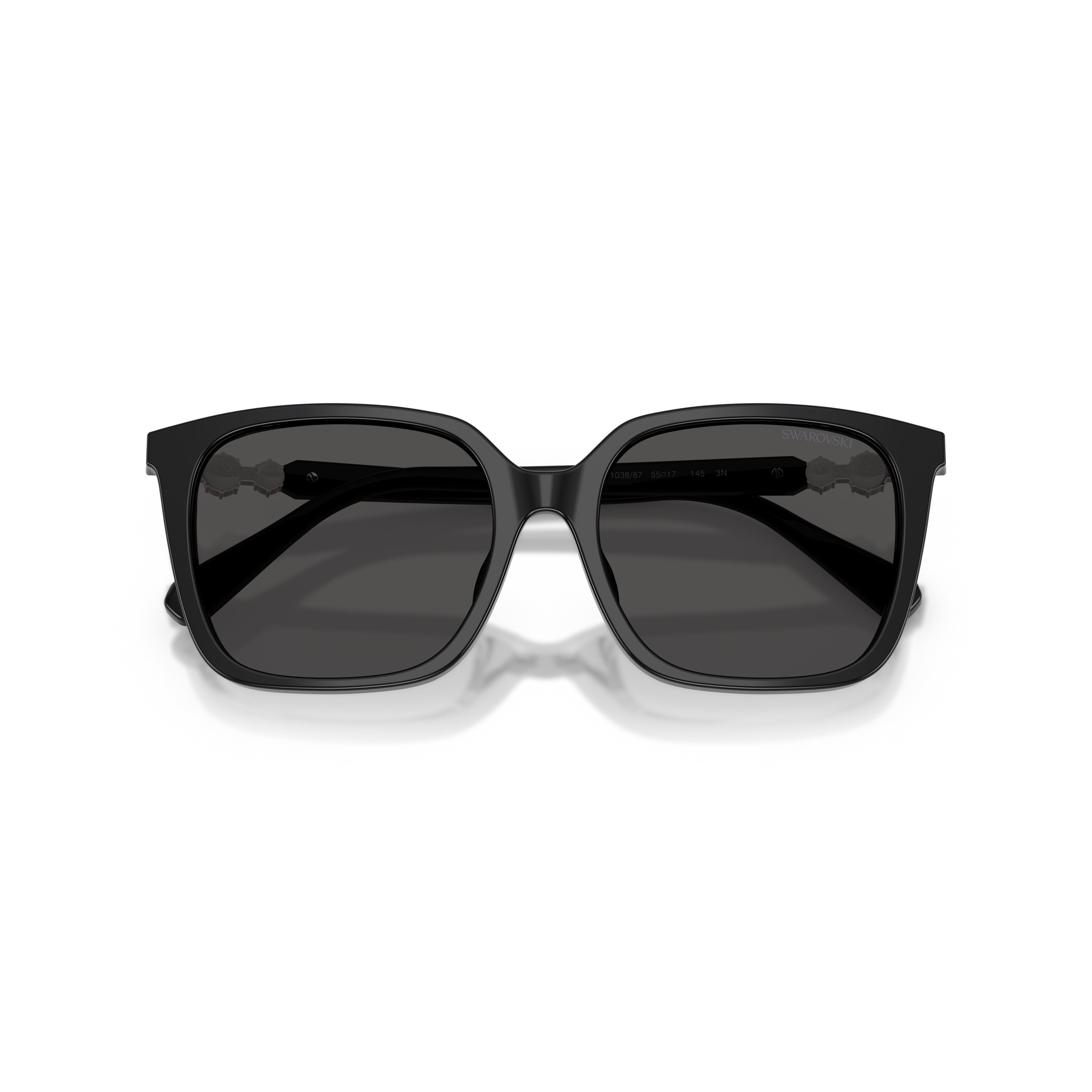 0Sk6053D Square Frame Acetate Sunglasses with Crystal Embellishments