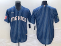Men's 2023 World Baseball Classic Mexico Navy Blank jersey