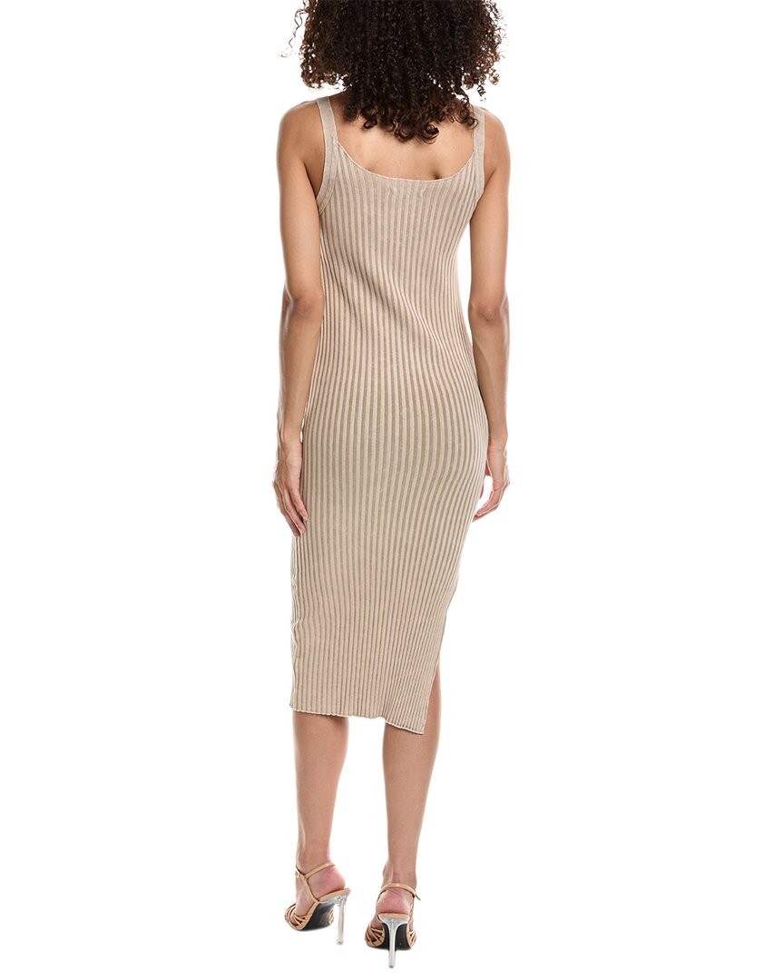 John Elliott Mineral Wash Ginza Rib Twist Midi Dress
