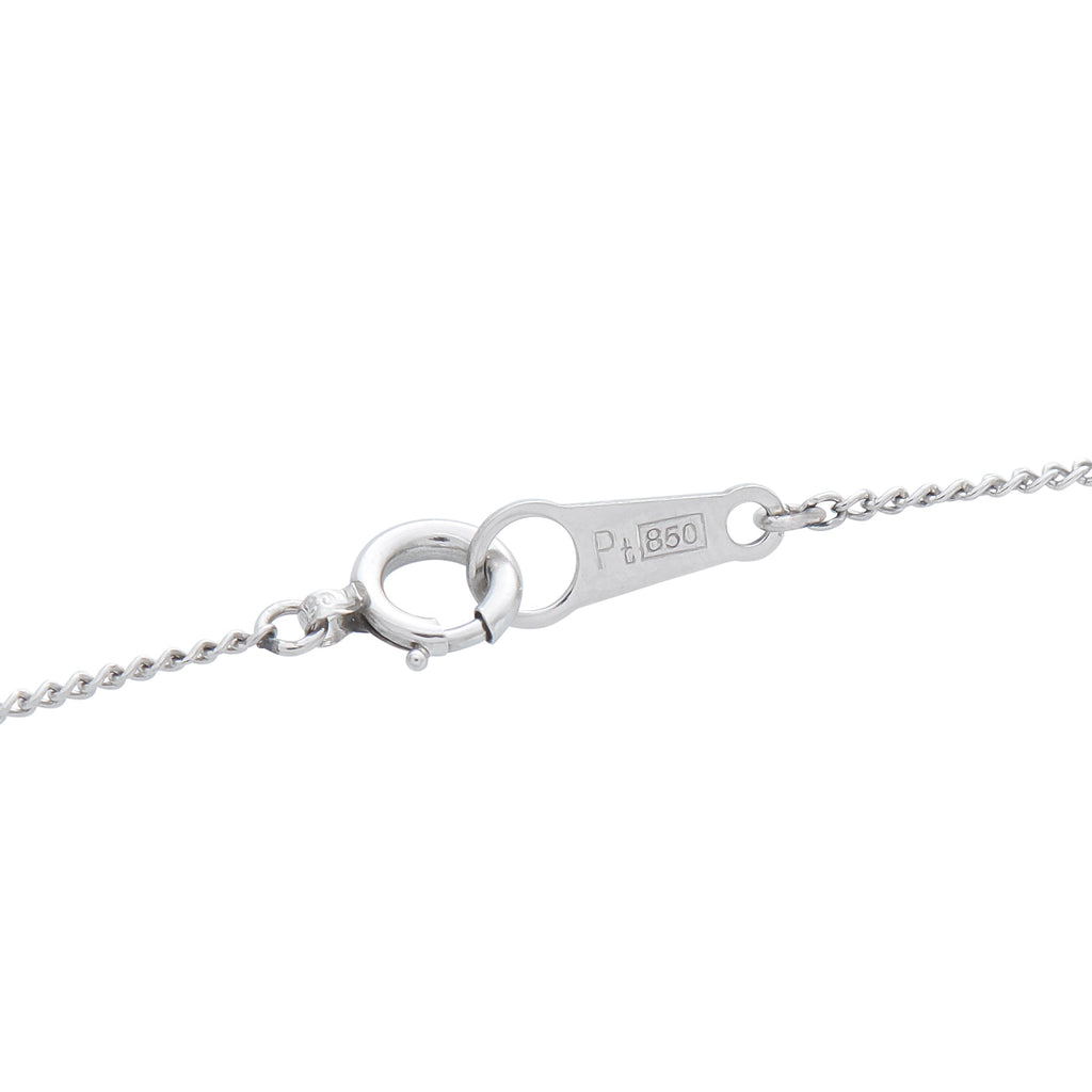 LB Exclusive Platinum 0.16ct Diamond and Sapphire Pendant Necklace MF27-041326