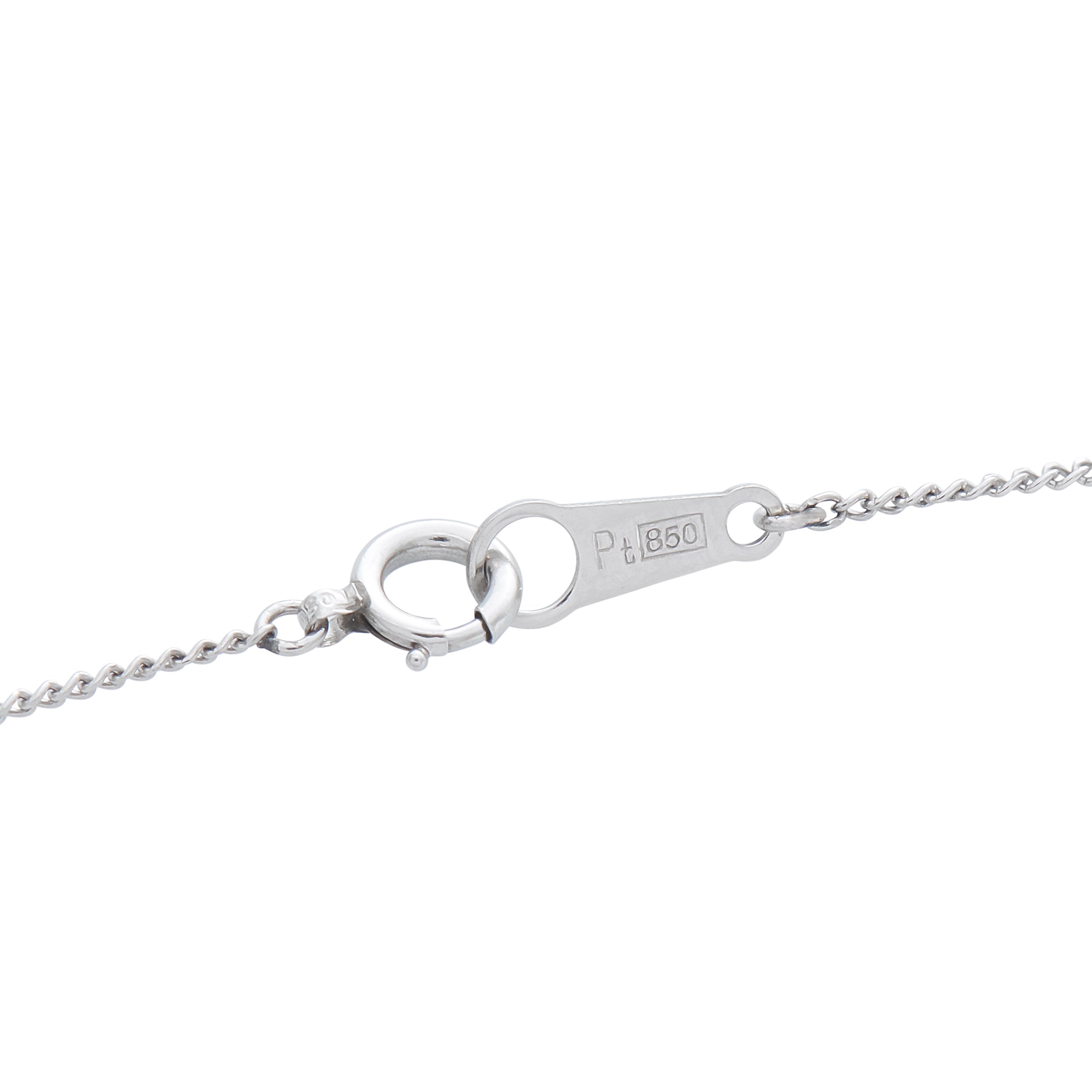 LB Exclusive Platinum 0.16ct Diamond and Sapphire Pendant Necklace MF27-041326