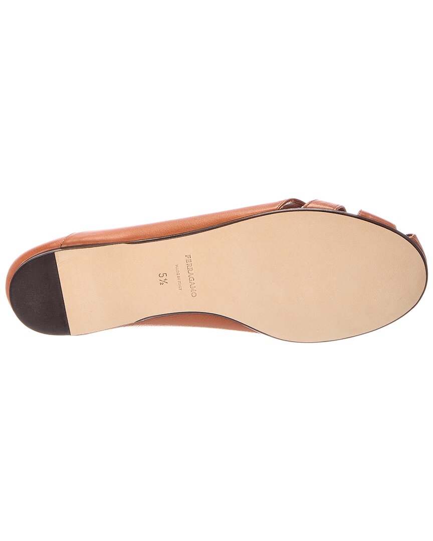 Ferragamo Aurelie Leather Ballet Flat