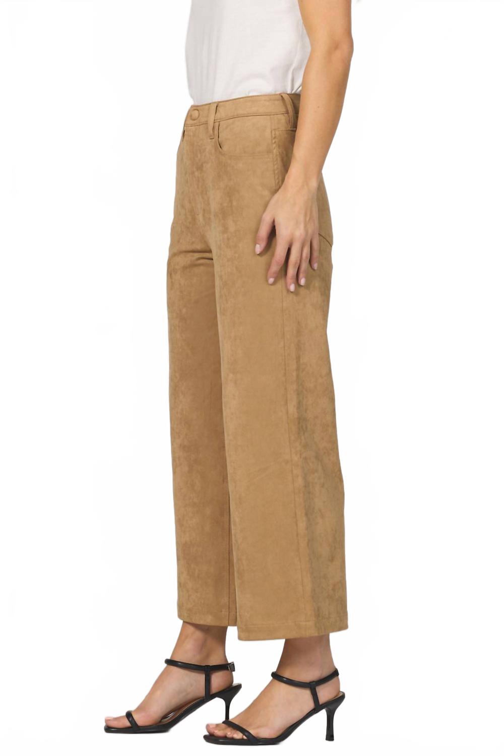 Audrey Suede Pant In Toffee