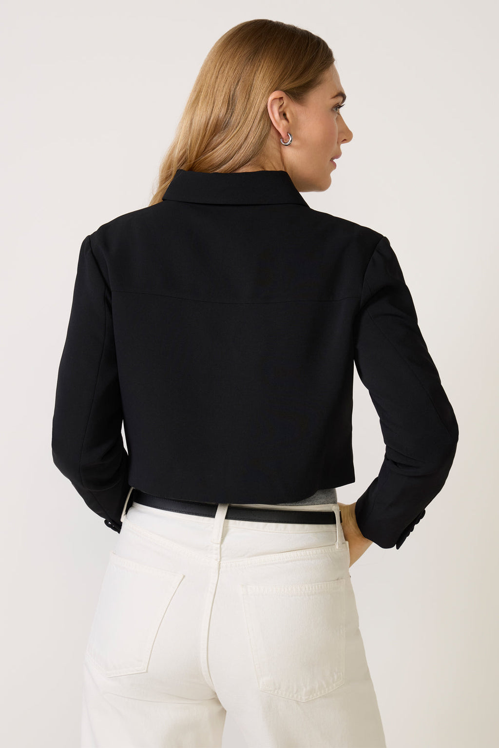 Women's Luxe Suiting Cropped Jacket