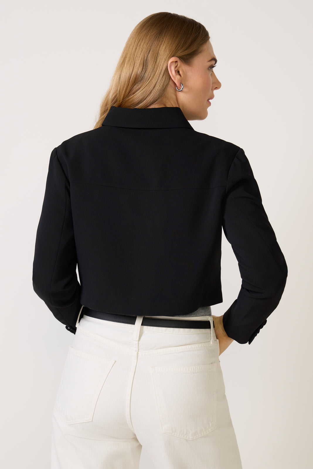 Women's Luxe Suiting Cropped Jacket