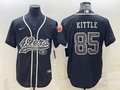 Men's San Francisco 49ers George Kittle #85 Black Retired Player RFLCTV Limited jersey Joint Edition