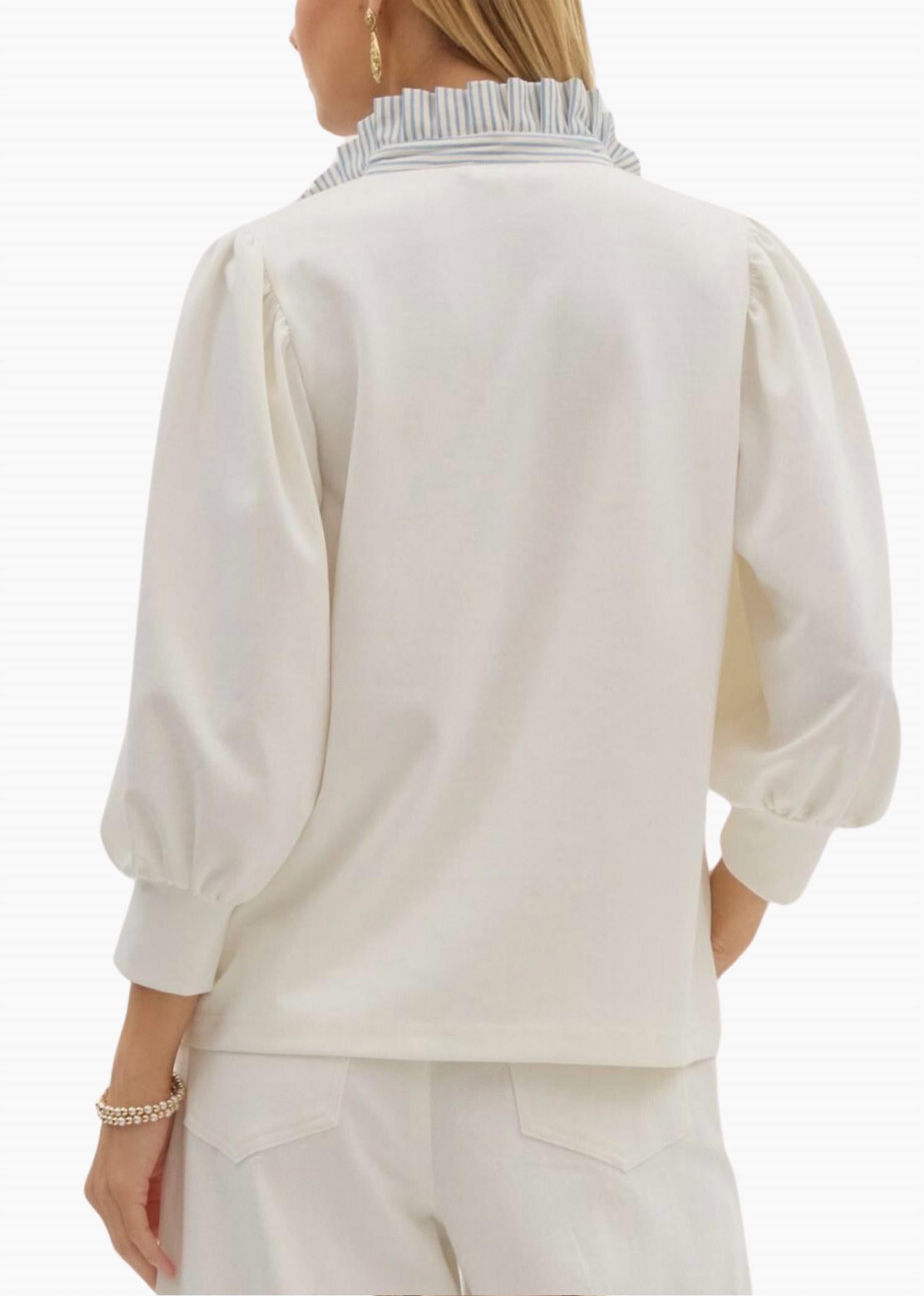 Beckham Pullover Top In White