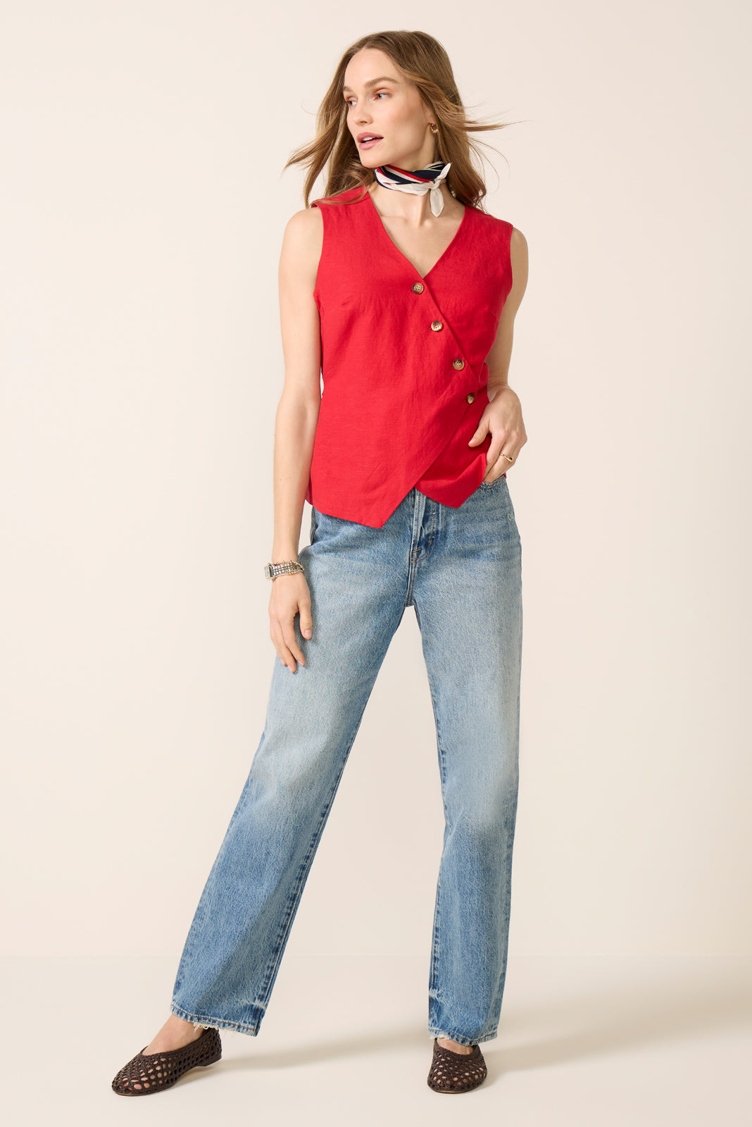 Women's Ridley Linen Vest Top
