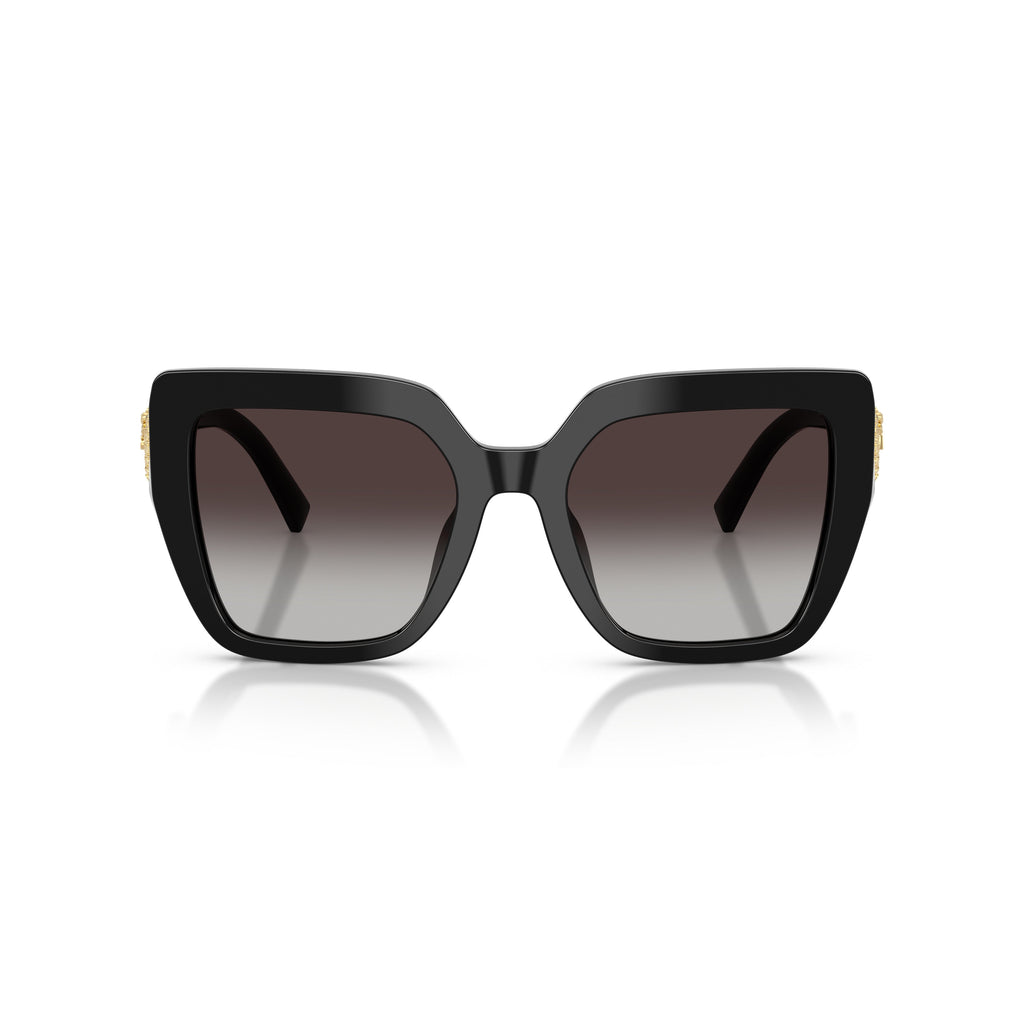 Oversized Square Frame Sunglasses With Heart Accents