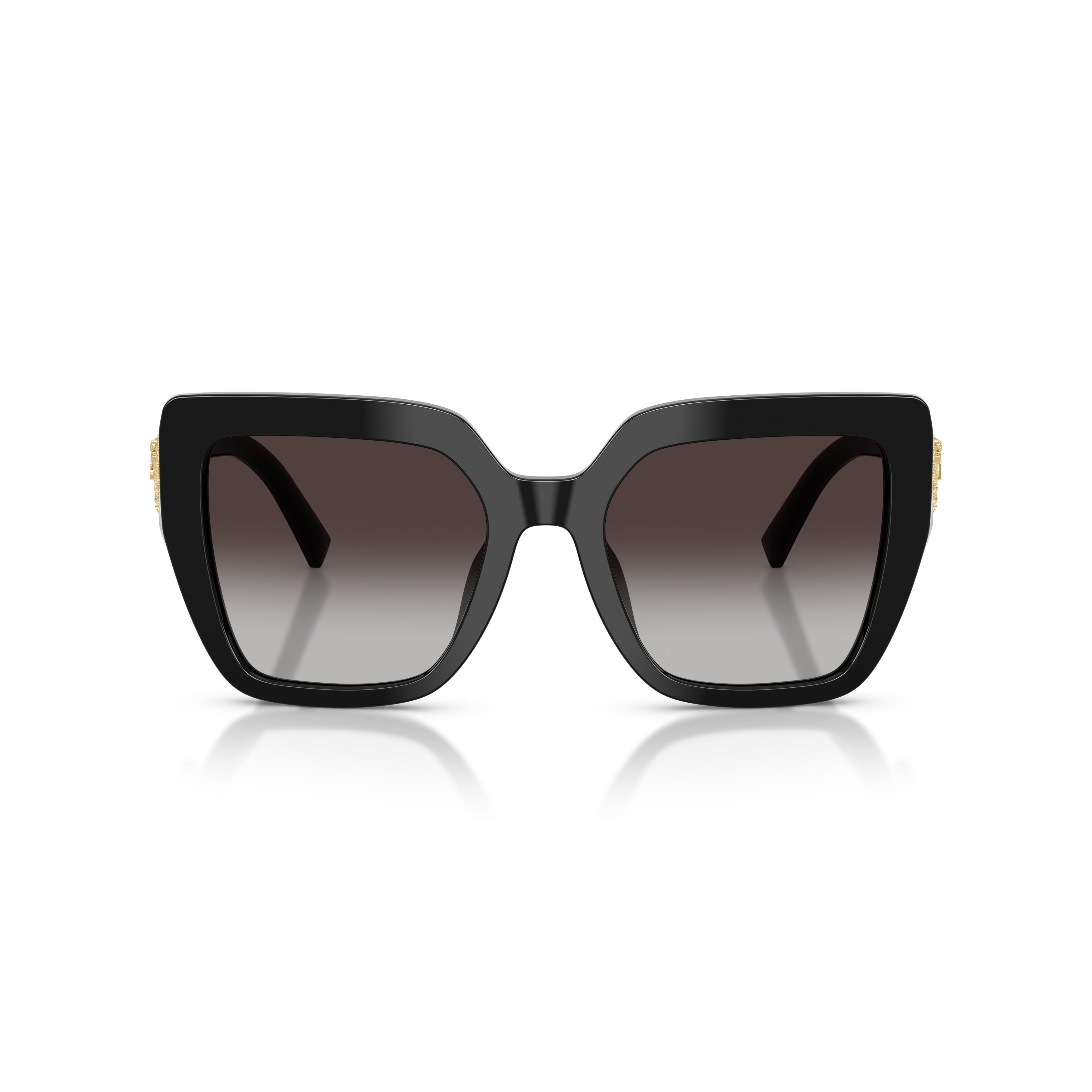 Oversized Square Frame Sunglasses With Heart Accents