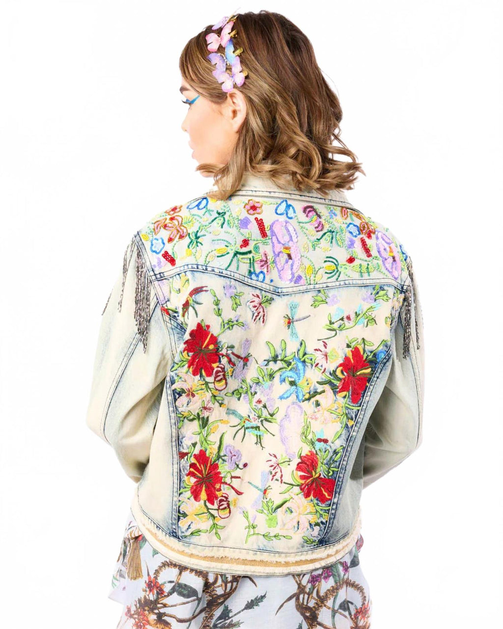 Country Queen Jacket In Washed Denim