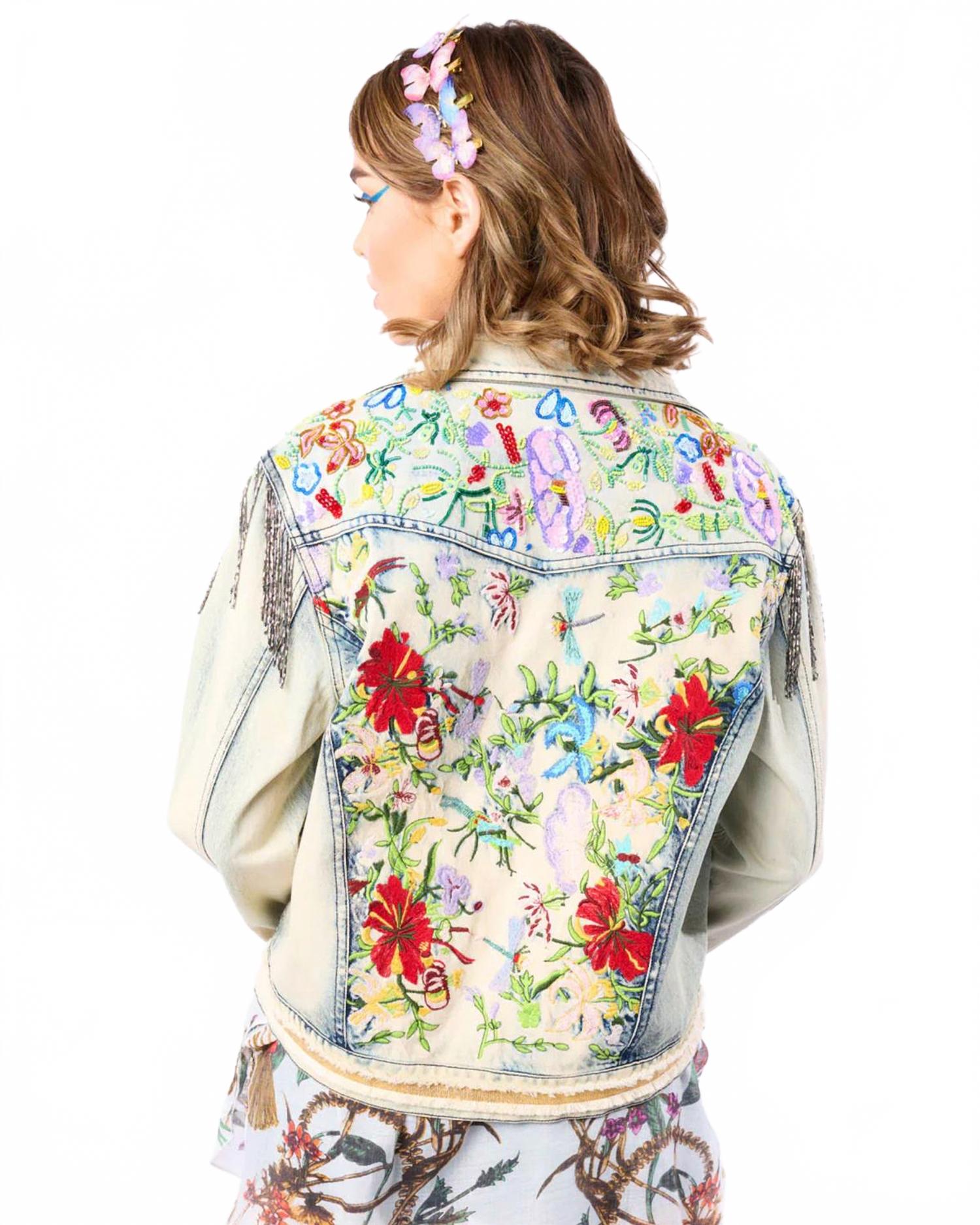 Country Queen Jacket In Washed Denim