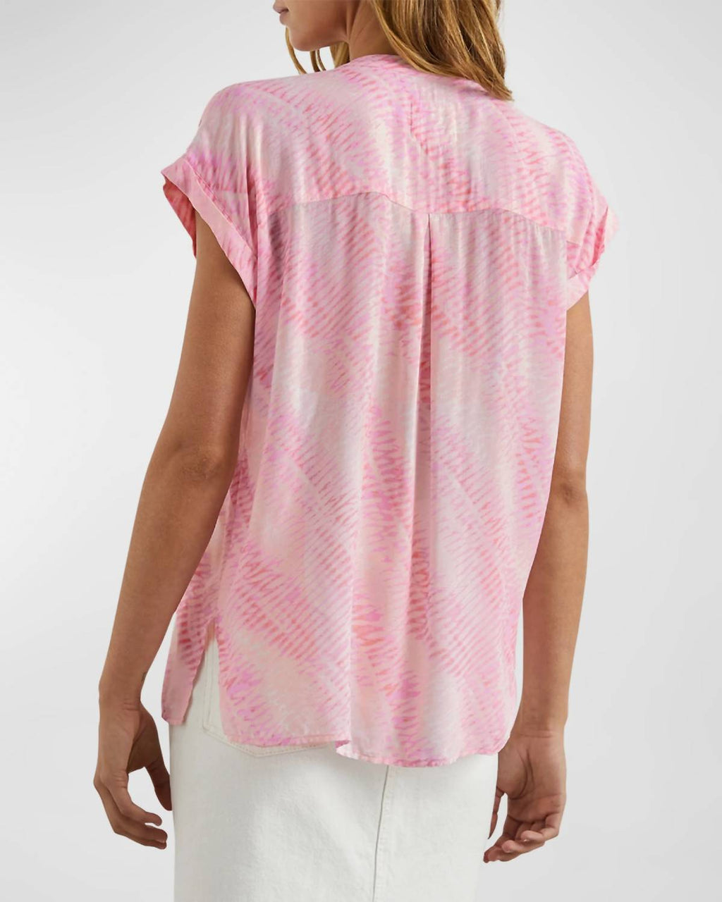 Mel Button Down Top In Pink