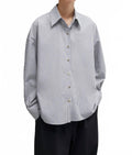 Oversized Vichy Shirt In Grey