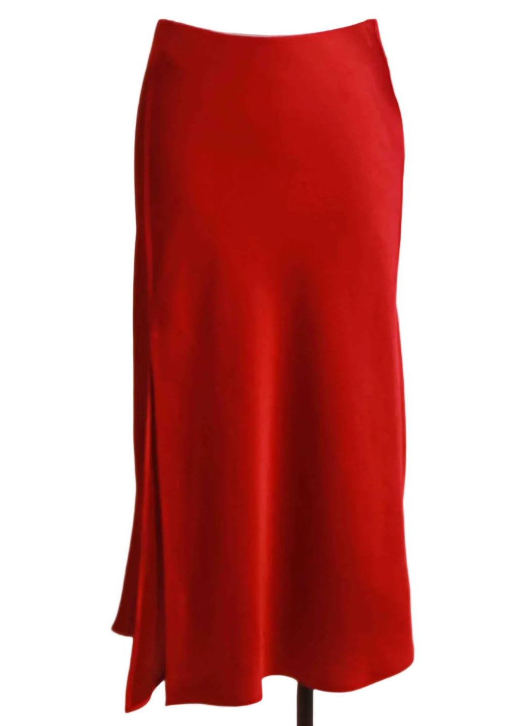 Women's Satin Brielle Midi Skirt In Cherry