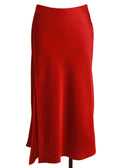Women's Satin Brielle Midi Skirt In Cherry