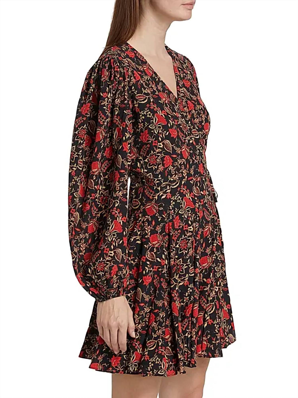 Caro Floral Print Mini Dress In La Toile