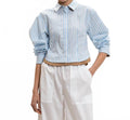 Boone Combo Shirt In Hydrangea Blue Stripe
