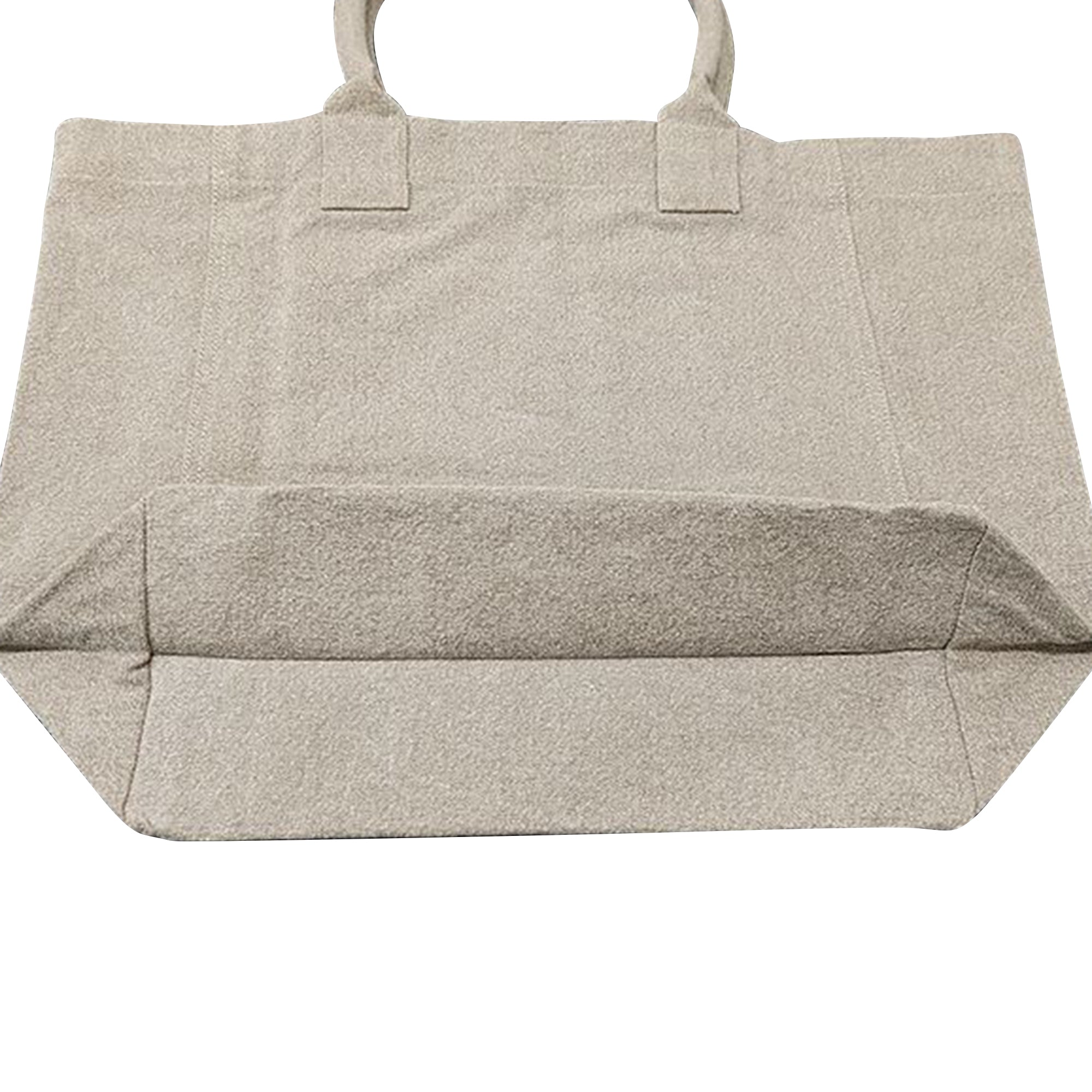 Yenky Logo Embroidered Shopper Bag Beige