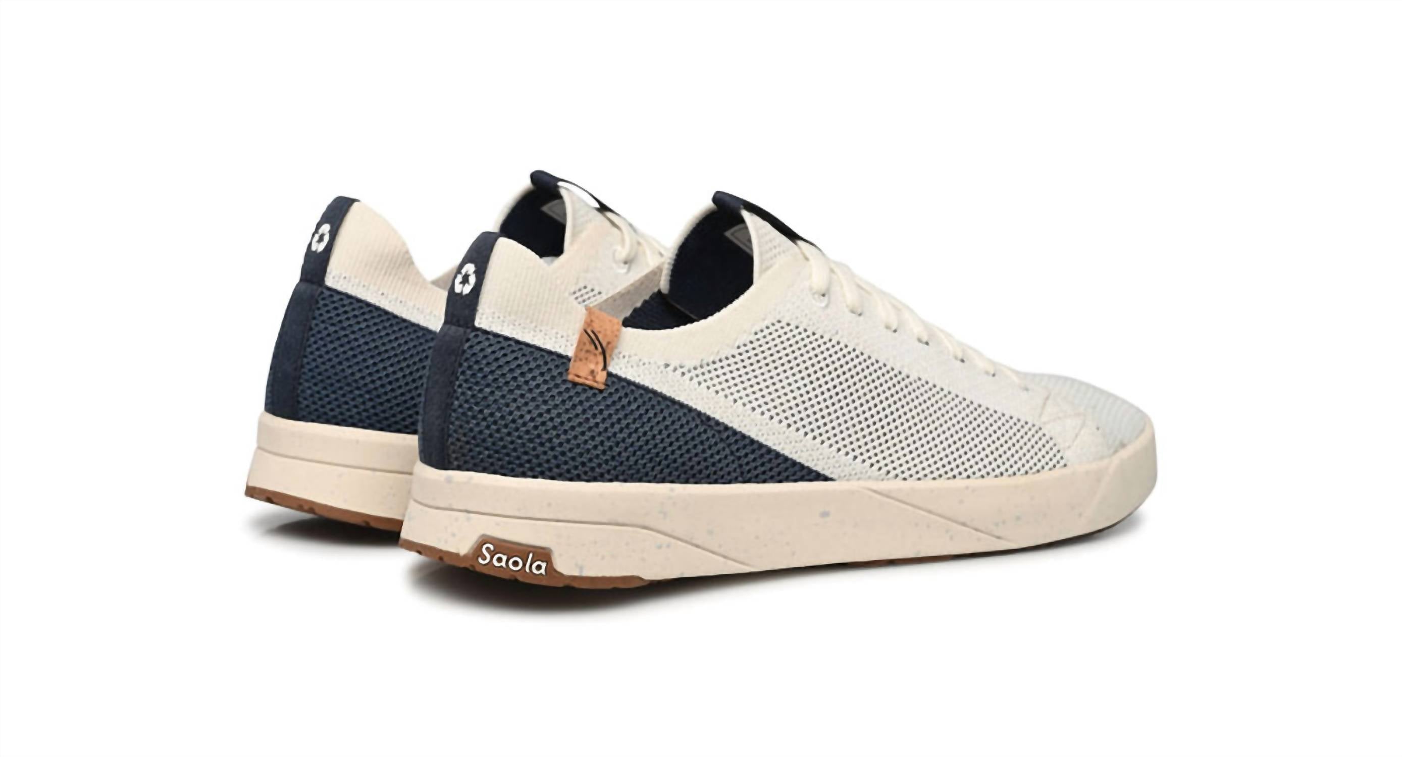 Men's Cannon Knit 2.0 Sneakers In White/navy