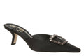 Women's Britt Jewel Mules In Black Satin