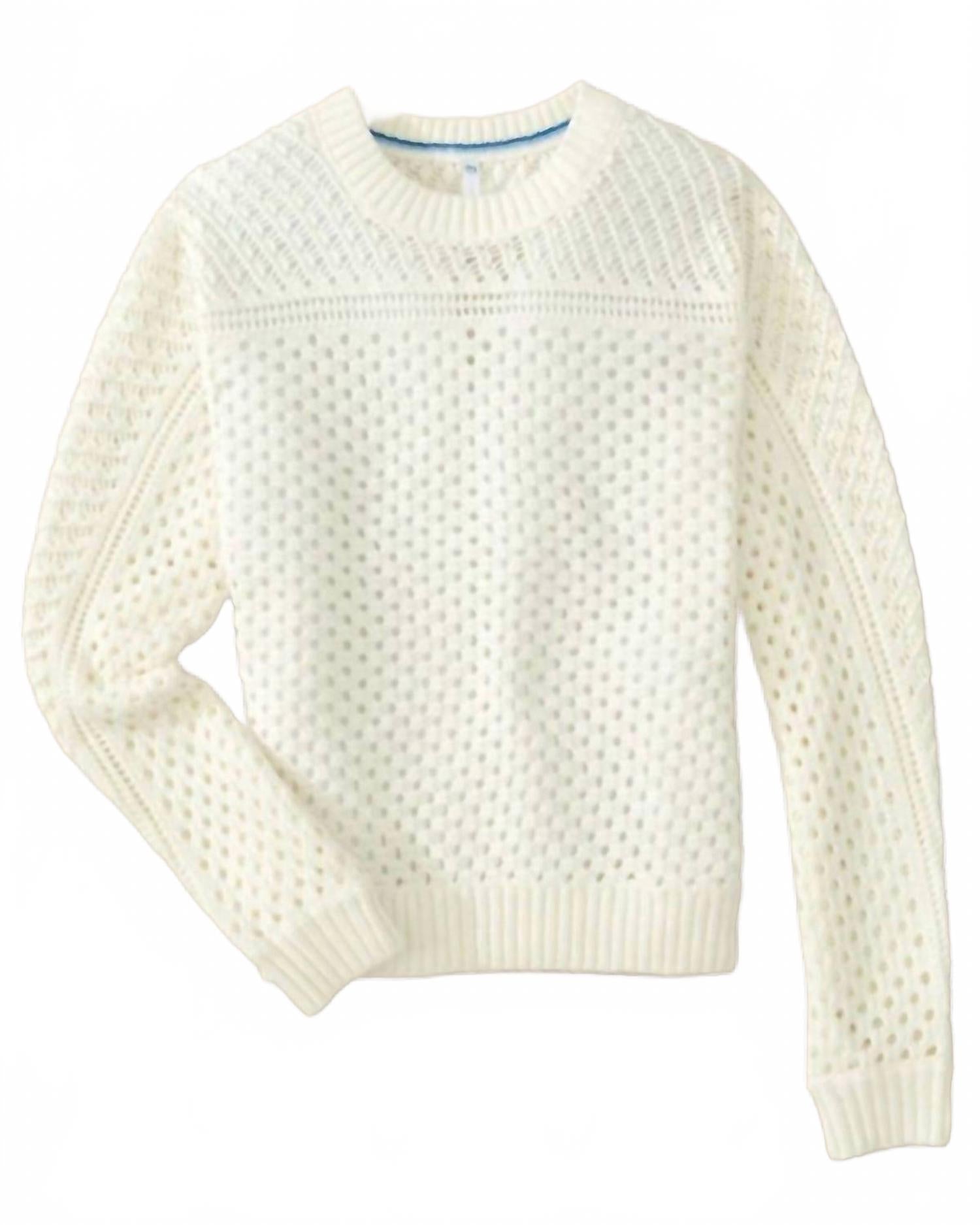 Women's Ophelia Open Stitch Sweater In Sand White